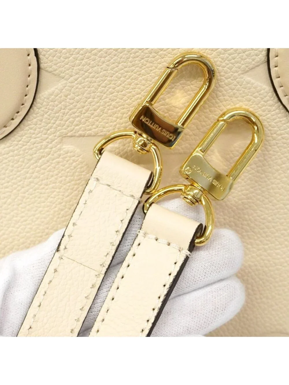 Louis Vuitton Handbag Monogram Empreinte On The Go PM Cream 2-Way